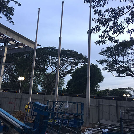 Triple Flagpoles - Amico Technology International