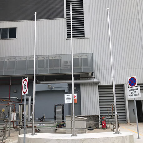 Three Metal Flagpoles - Amico Technology International