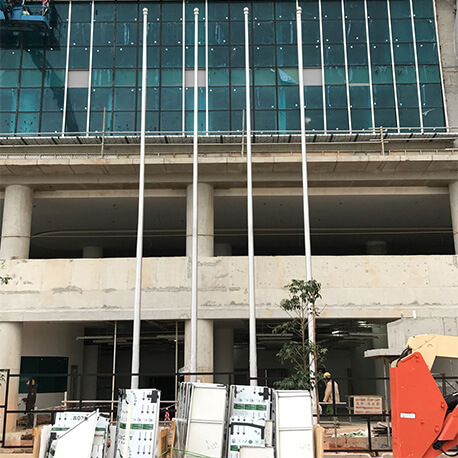 Four Metal Flagpoles - Amico Technology International