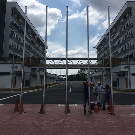 Five Metal Flagpoles - Amico Technology International