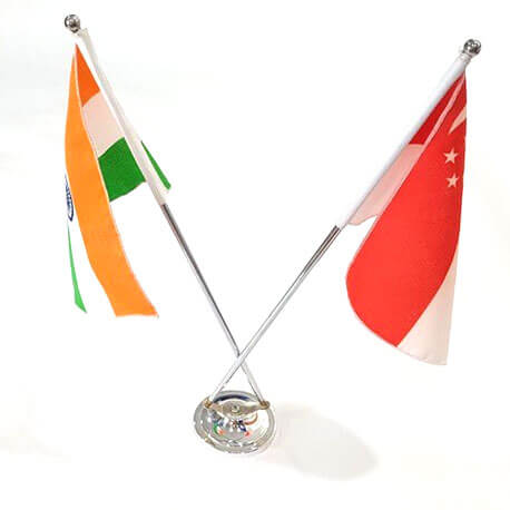 Singapore and India Table Flagpoles - Amico Technology International