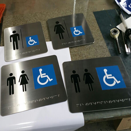 Restrooms Male/Female Braile Sign - Amico Technology International