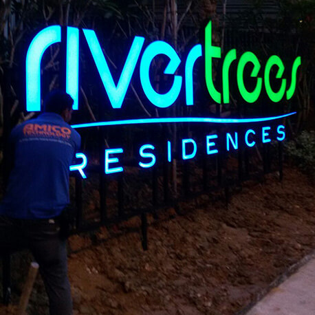 Rivertrees Residences Building Sign - Amico Technology International