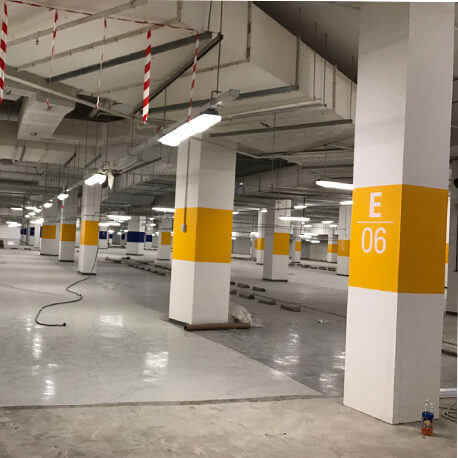 White and Yellow Carpark Sign - Amico Technology International