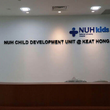 NUH Kids Reception Signage - Amico Technology International