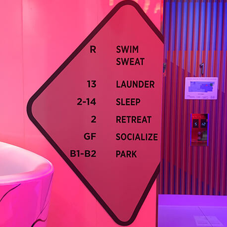 Pink-Themed Directory Sign - Amico Technology International