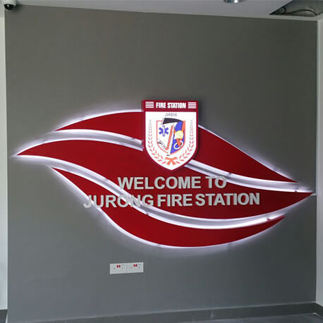 Jurong Fire Station Entrance Signage - Amico Technology International