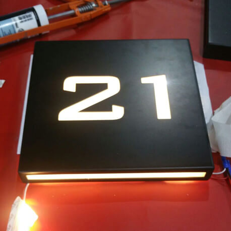 Black Number 21 Directory Sign - Amico Technology International