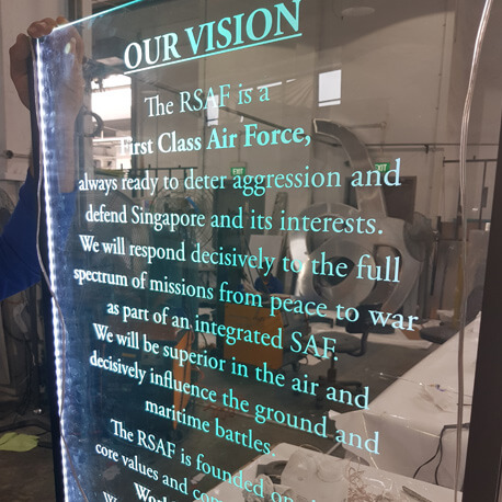 Our Vision Plagues And Etching Sign - Amico Technology International