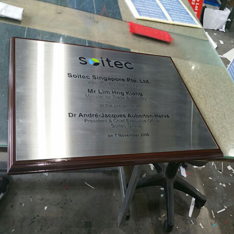 Soitec Plagues And Etching Sign - Amico Technology International