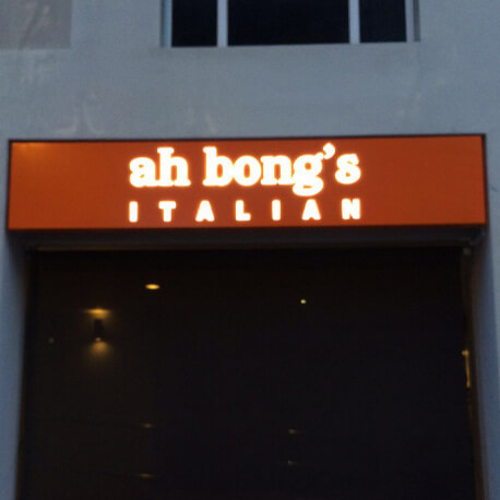 Ah Bong's Italian Shopfront Signages - Amico Technology International