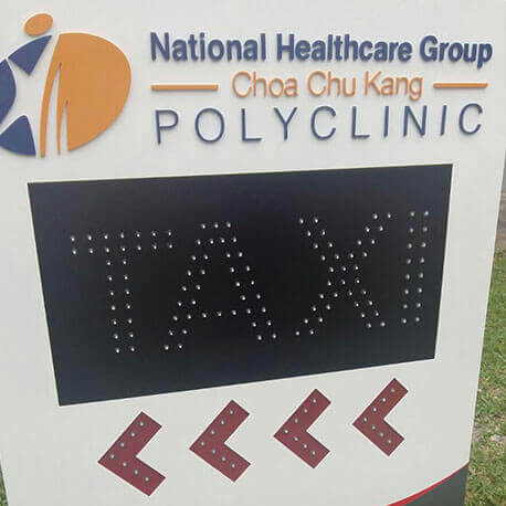 PolyClinic Taxi And Neon Sign - Amico Technology International