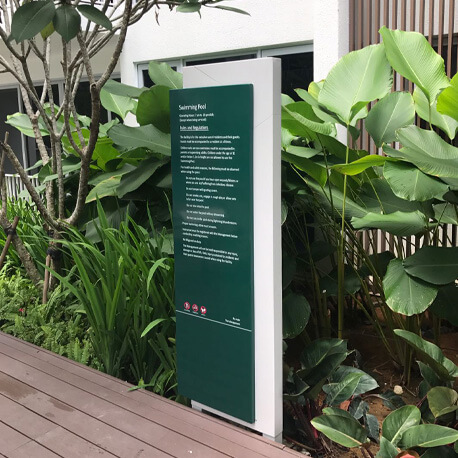 Green and White Outdoor Wayfinding Signs - Amico Technology International