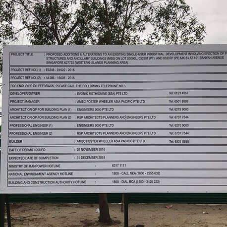 Project Details Construction Signboard - Amico Technology International