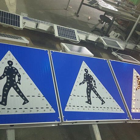 Blue Solar Road Sign - Amico Technology International