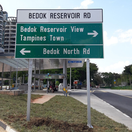 Bedok Reservoir Solar Road Sign - Amico Technology International