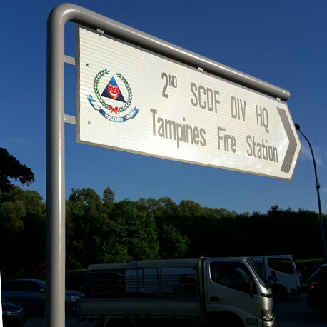 Tampines Fire Station Solar Road Sign - Amico Technology International
