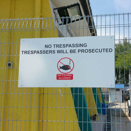 No Trespassing Solar Road Sign - Amico Technology International